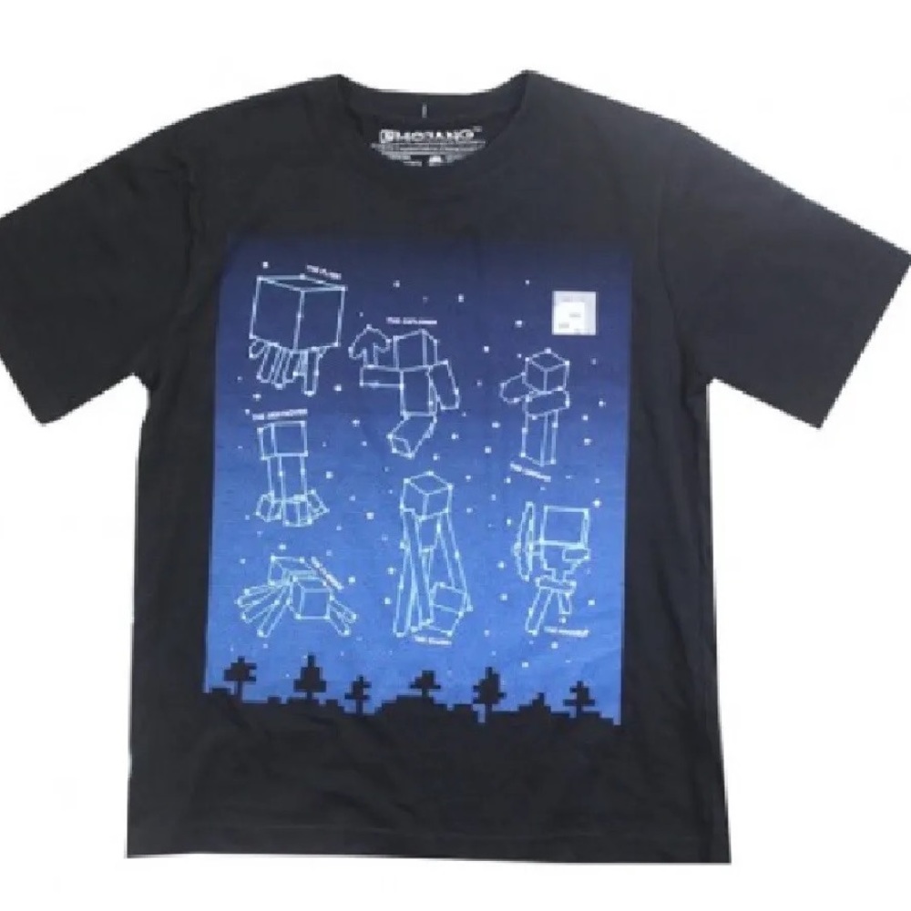 Mojang Youth Minecraft Constellation Stars Shirt Size XS